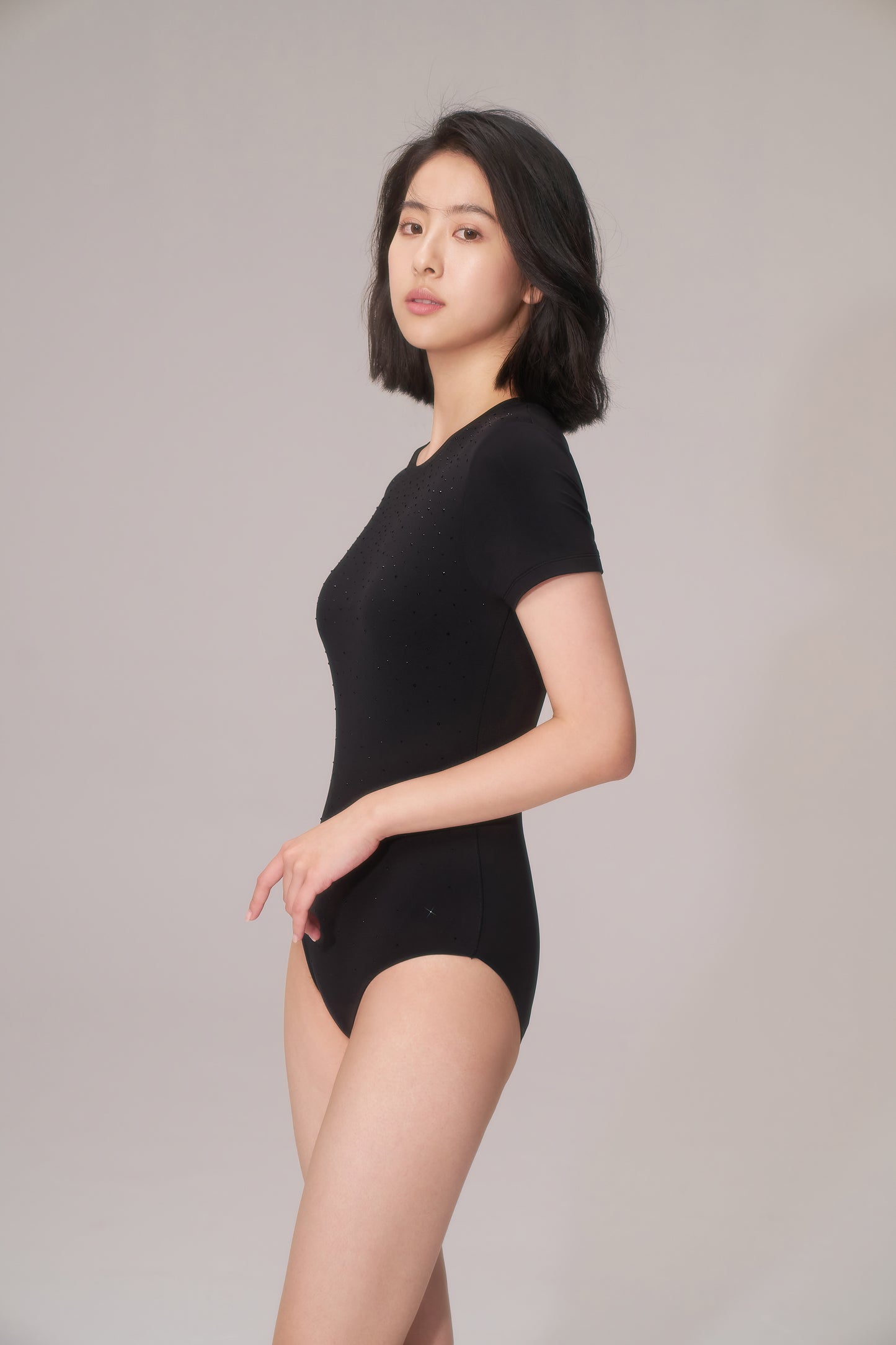 DY 帶鑽短袖款連身衣 Diamond Short-sleeved bodysuit
