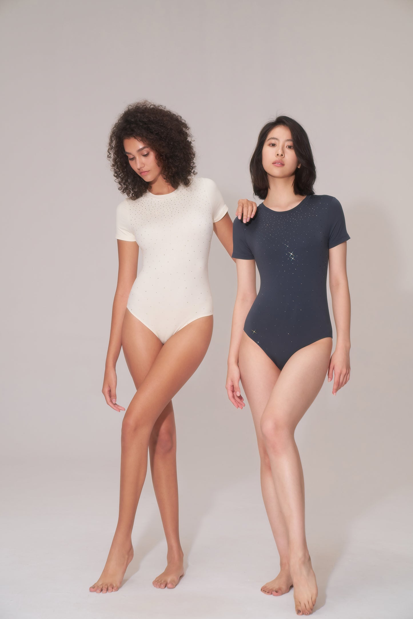 DY 帶鑽短袖款連身衣 Diamond Short-sleeved bodysuit