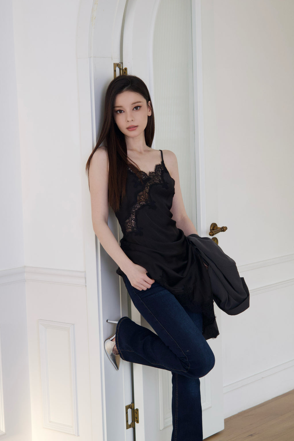 DCMR 法式天絲蕾絲拼接連身裙