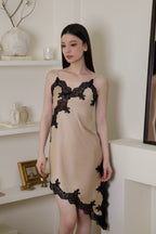 DCMR 法式天絲蕾絲拼接連身裙