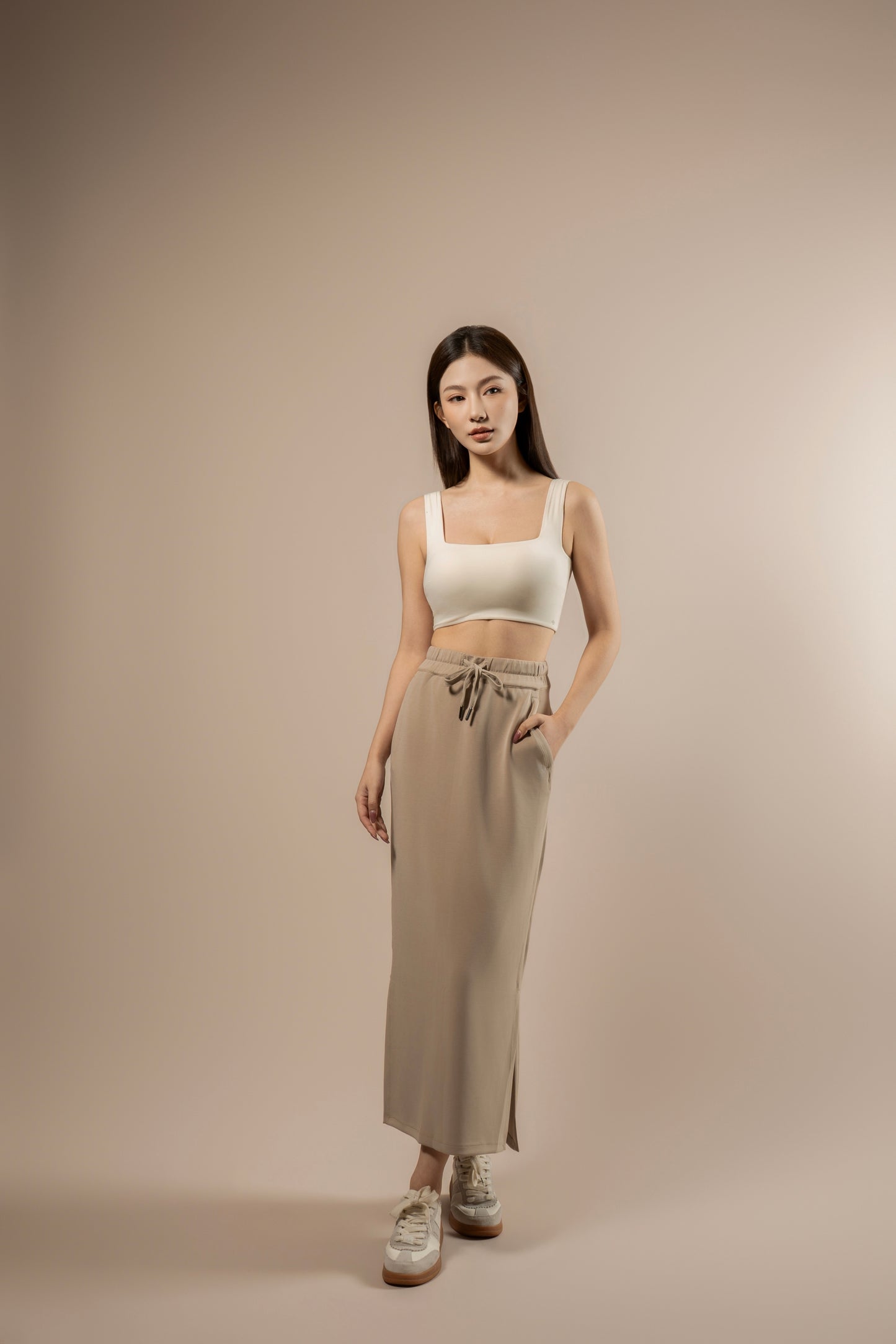 DY 雲朵棉抽繩長裙