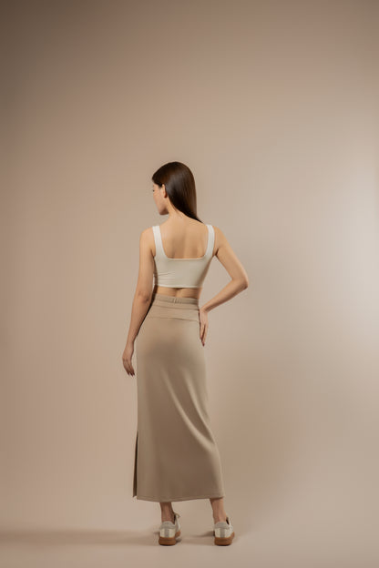 DY 雲朵棉抽繩長裙