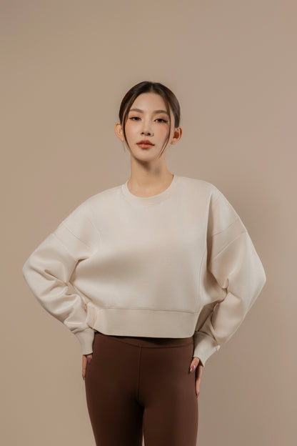 DY 雲朵棉寬鬆短款開叉衛衣