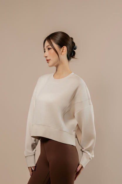 DY 雲朵棉寬鬆短款開叉衛衣