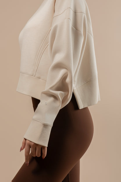 DY 雲朵棉寬鬆短款開叉衛衣