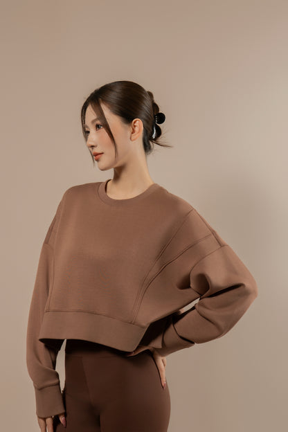 DY 雲朵棉寬鬆短款開叉衛衣