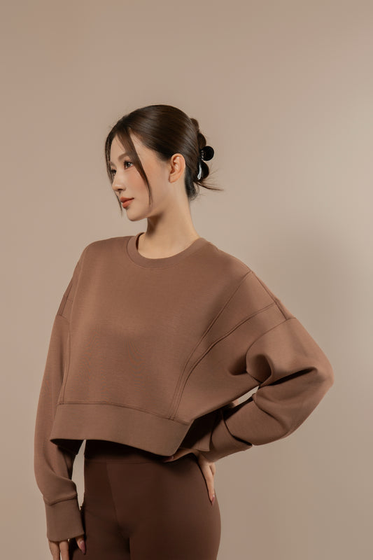 DY 雲朵棉寬鬆短款開叉衛衣