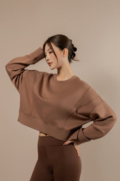 DY 雲朵棉寬鬆短款開叉衛衣