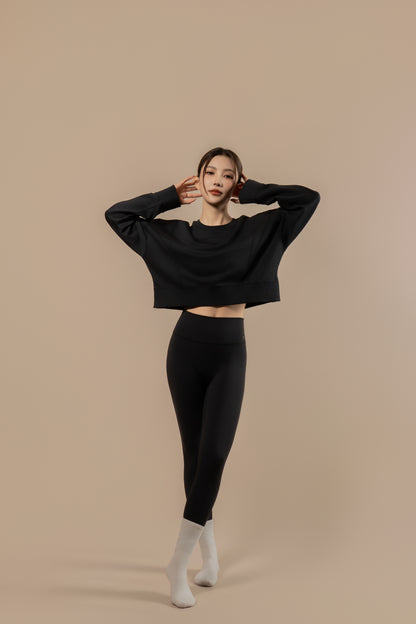 DY 雲朵棉寬鬆短款開叉衛衣