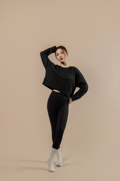 DY 雲朵棉寬鬆短款開叉衛衣