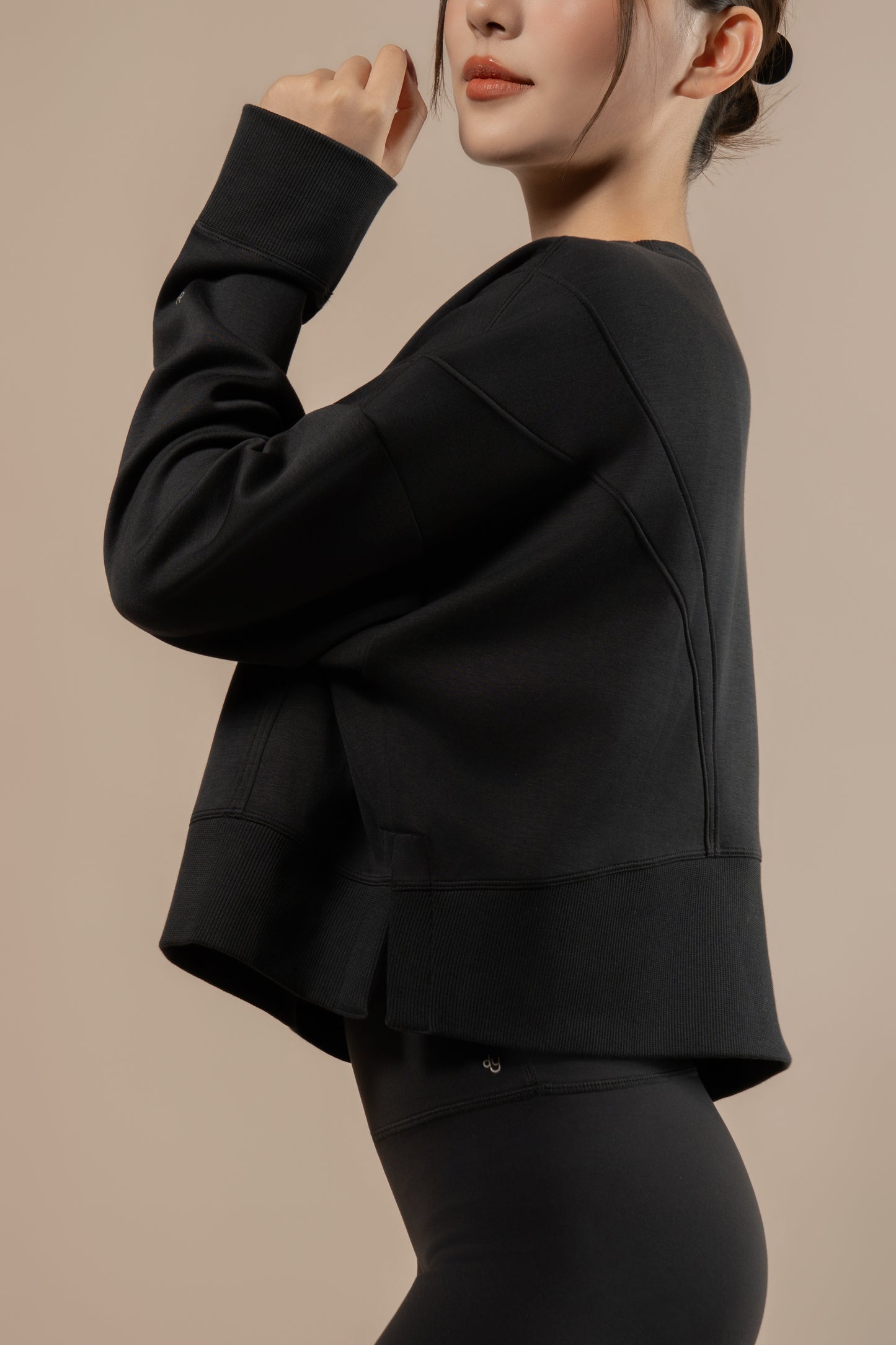 DY 雲朵棉寬鬆短款開叉衛衣