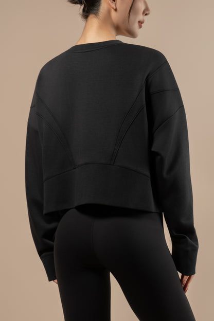 DY 雲朵棉寬鬆短款開叉衛衣