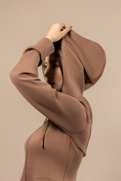 DY 雲朵棉連帽修腰外套