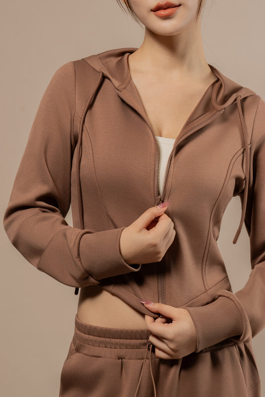 DY 雲朵棉連帽修腰外套