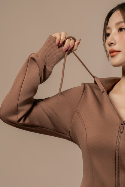 DY 雲朵棉連帽修腰外套