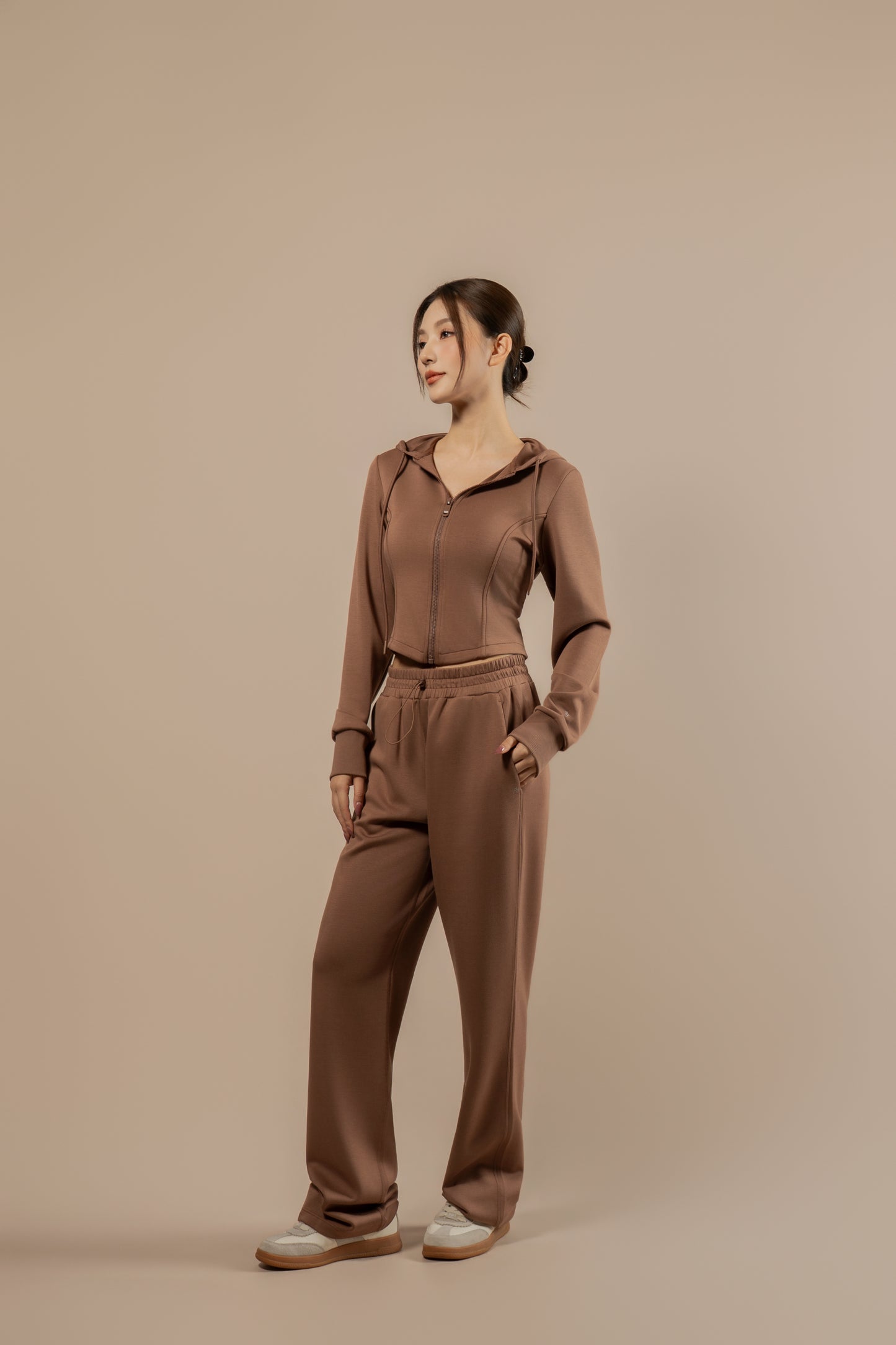 DY 雲朵棉連帽修腰外套