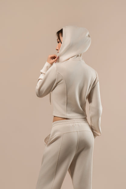 DY 雲朵棉連帽修腰外套