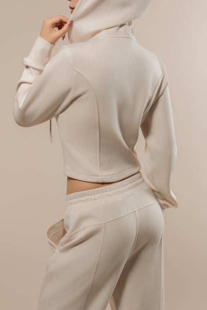 DY 雲朵棉連帽修腰外套