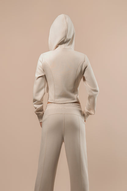 DY 雲朵棉連帽修腰外套