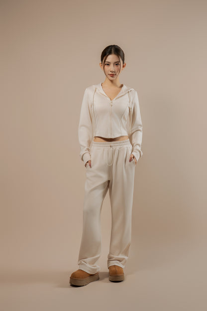 DY 雲朵棉直筒鬆緊腰長褲