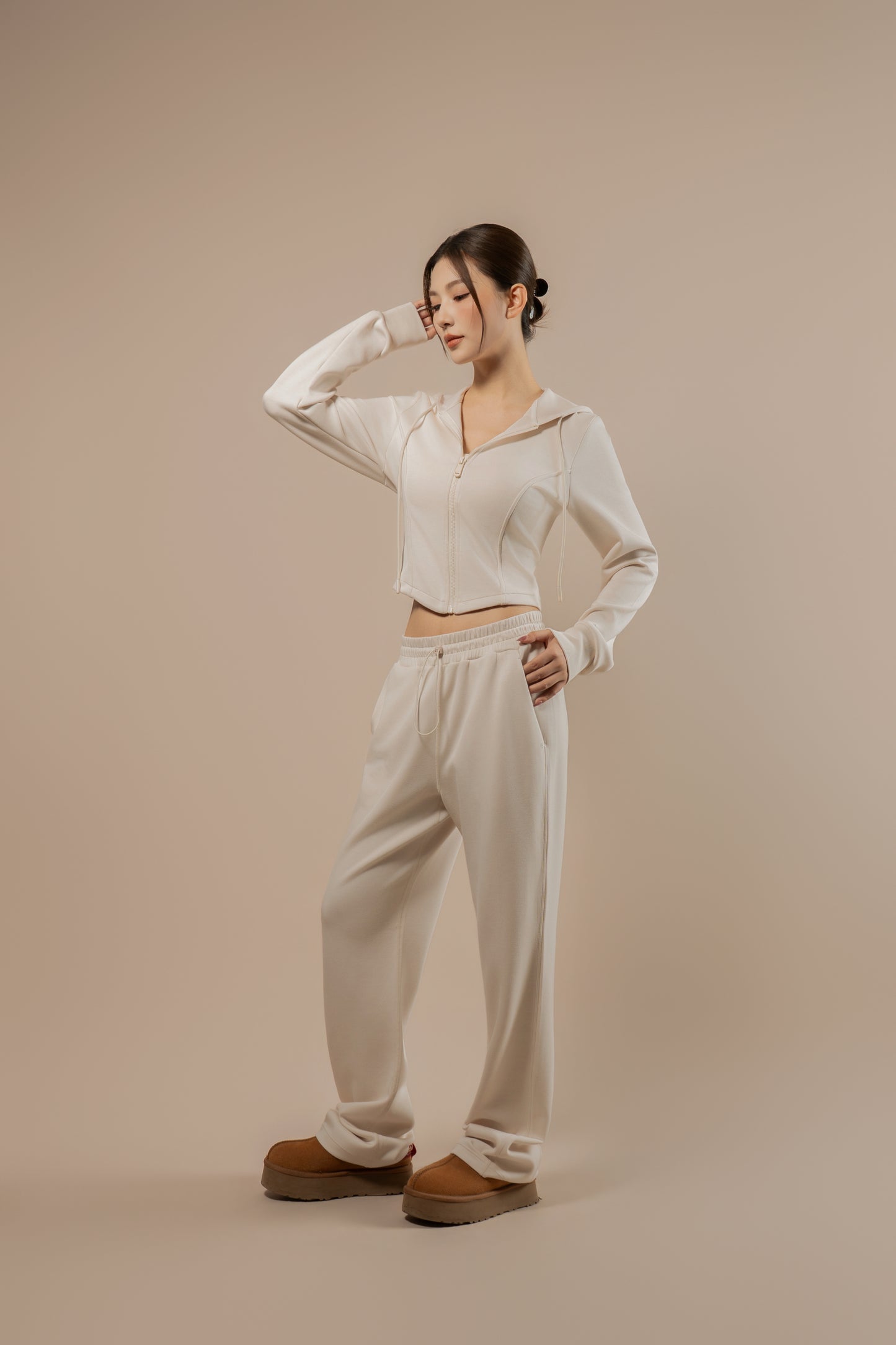 DY 雲朵棉連帽修腰外套