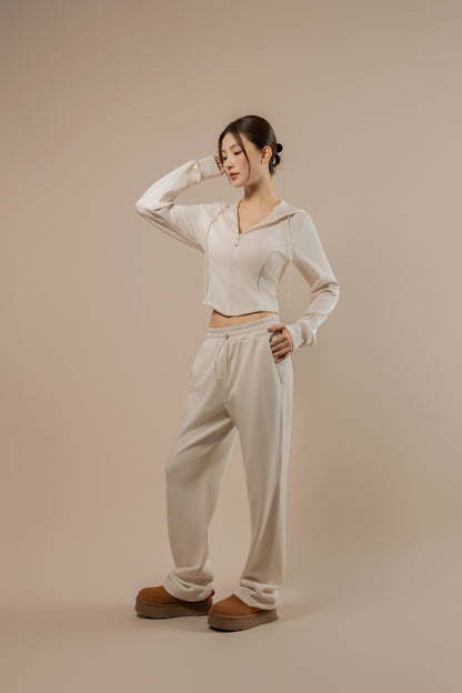 DY 雲朵棉直筒鬆緊腰長褲