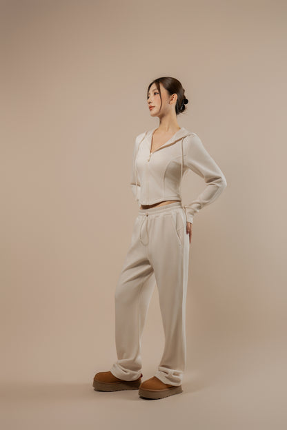 DY 雲朵棉連帽修腰外套