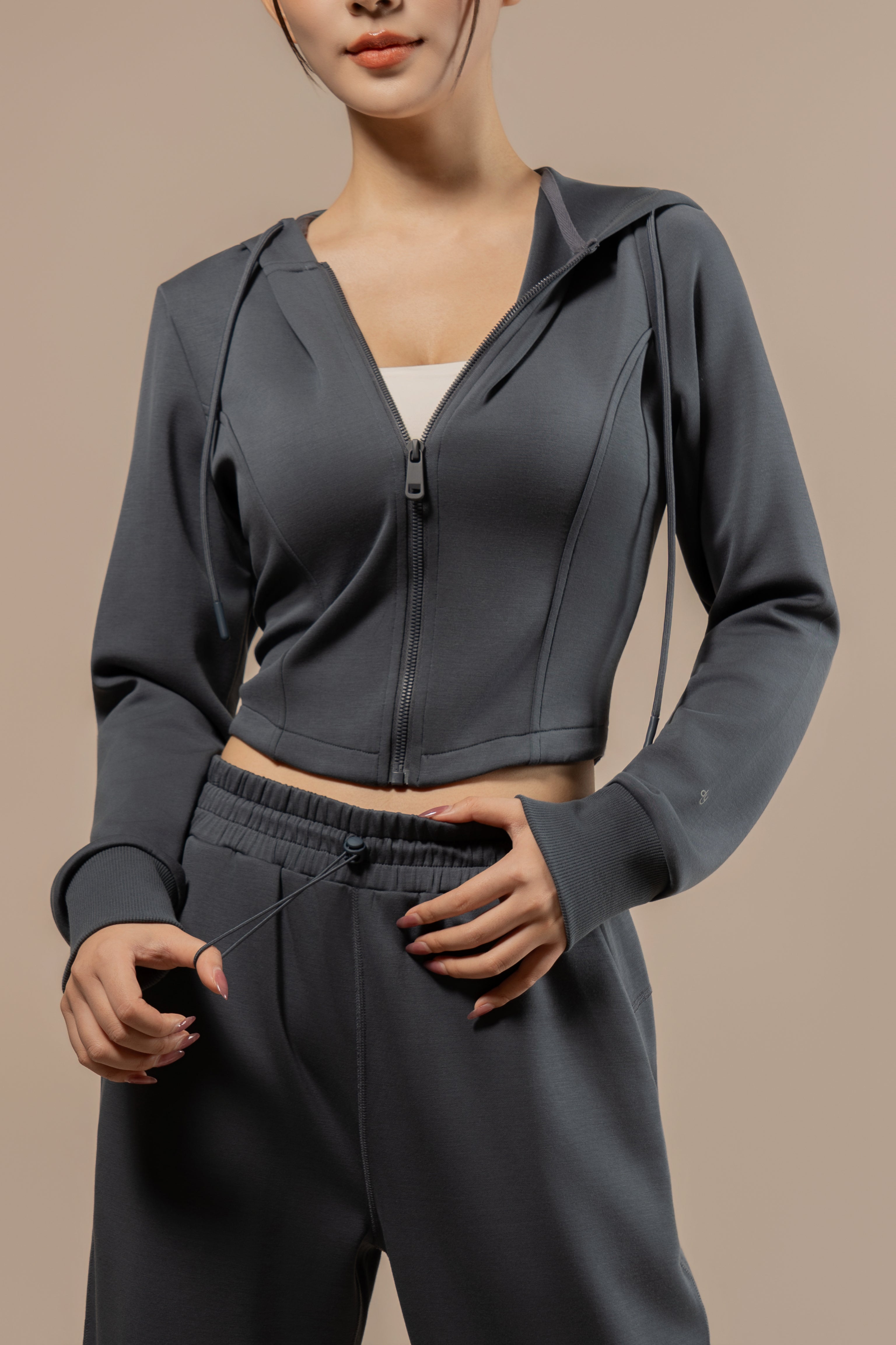 DY 雲朵棉連帽修腰外套