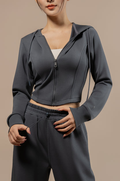 DY 雲朵棉連帽修腰外套