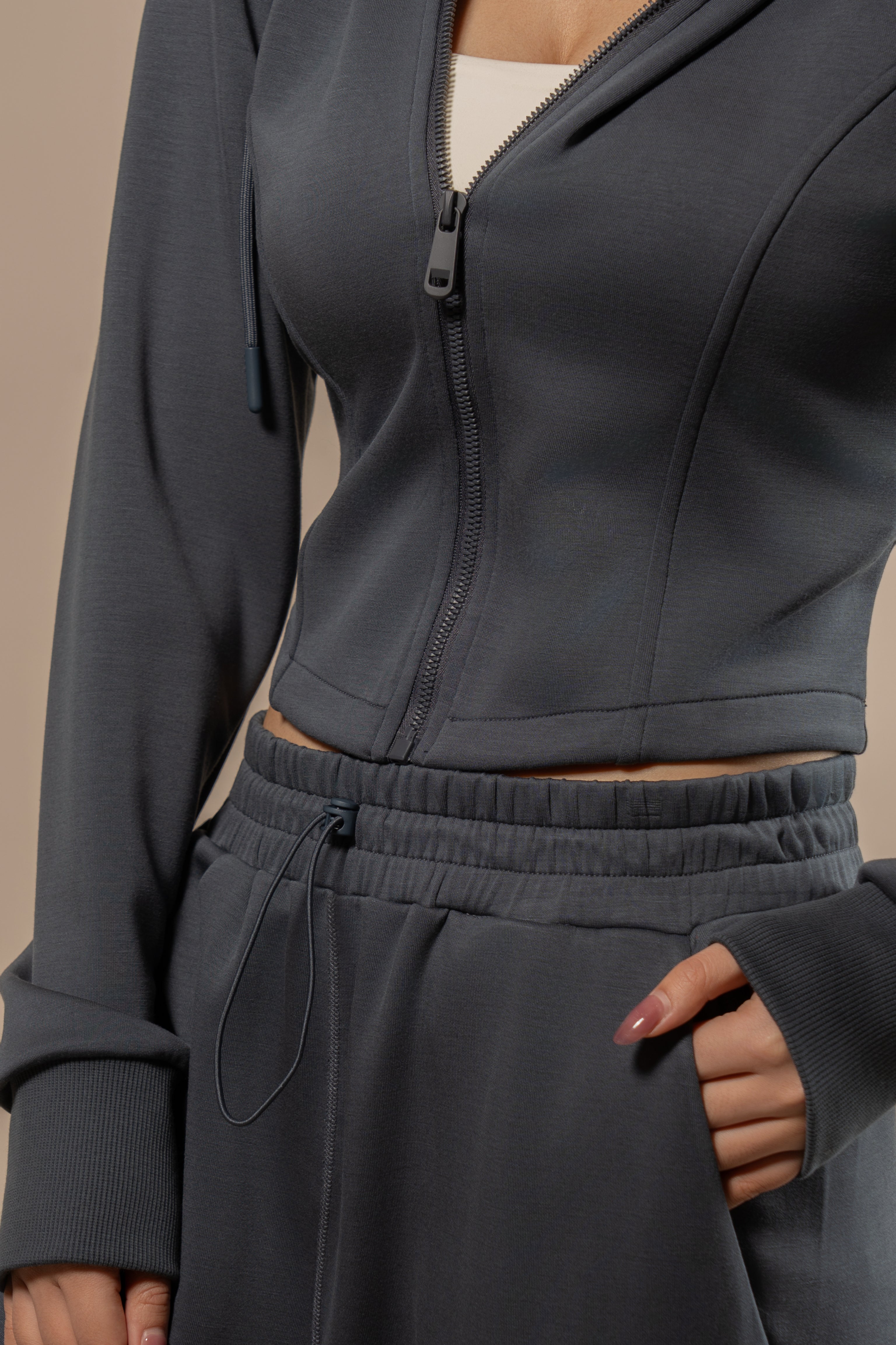 DY 雲朵棉連帽修腰外套