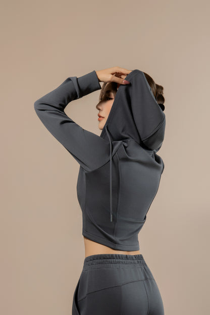 DY 雲朵棉連帽修腰外套