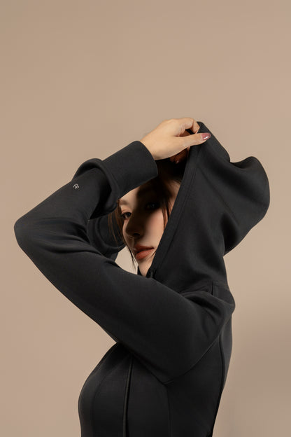 DY 雲朵棉連帽修腰外套