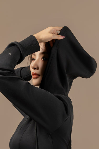 DY 雲朵棉連帽修腰外套