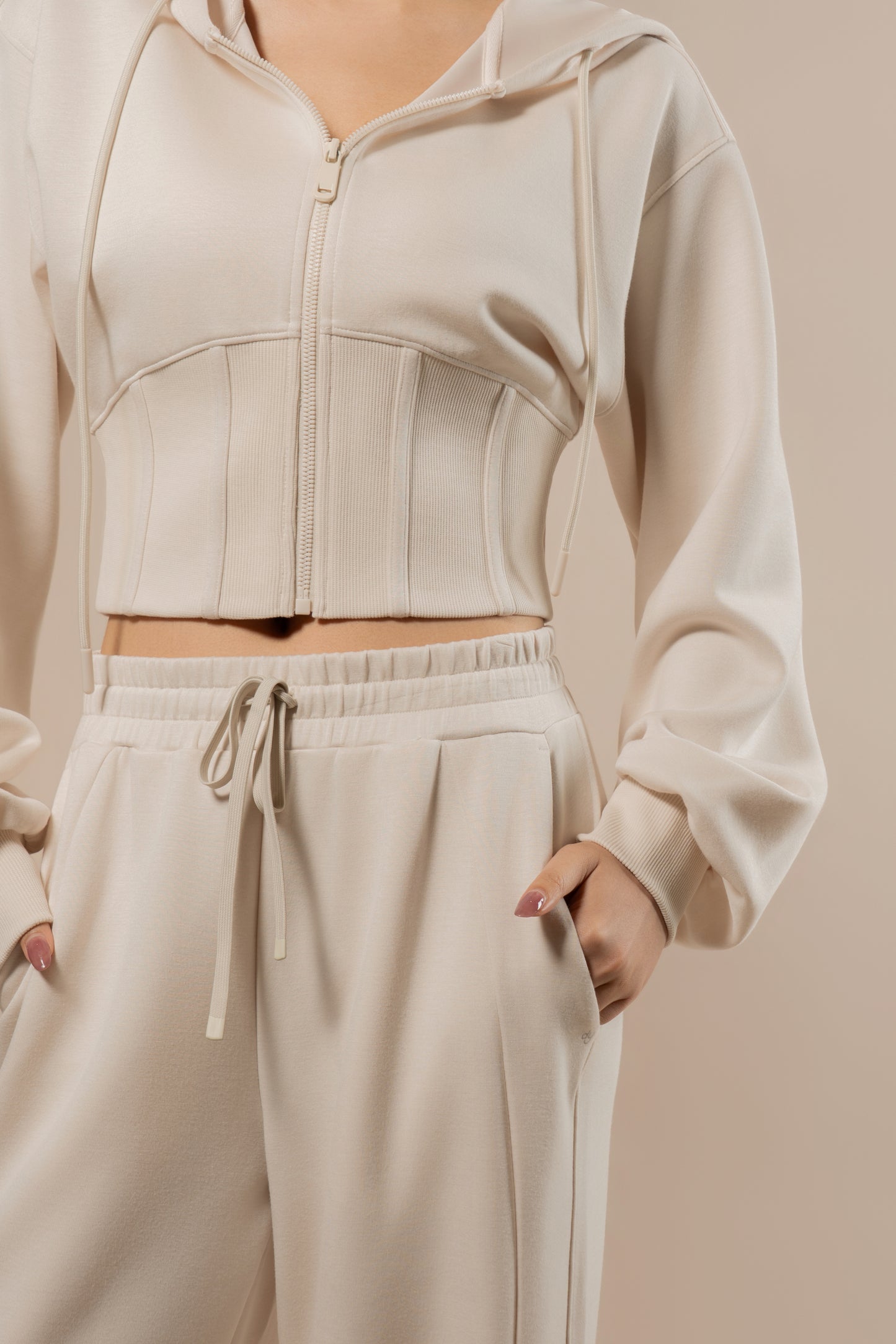 DY 雲朵棉連帽魚骨修腰外套