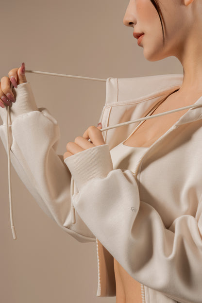 DY 雲朵棉連帽魚骨修腰外套