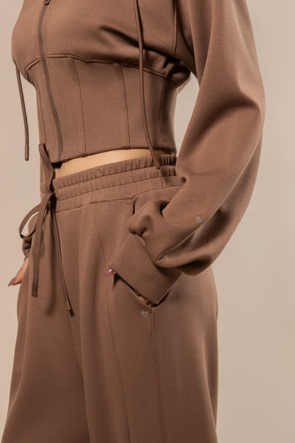 DY 雲朵棉連帽魚骨修腰外套