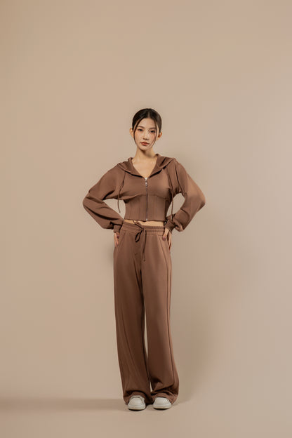 DY 雲朵棉連帽魚骨修腰外套