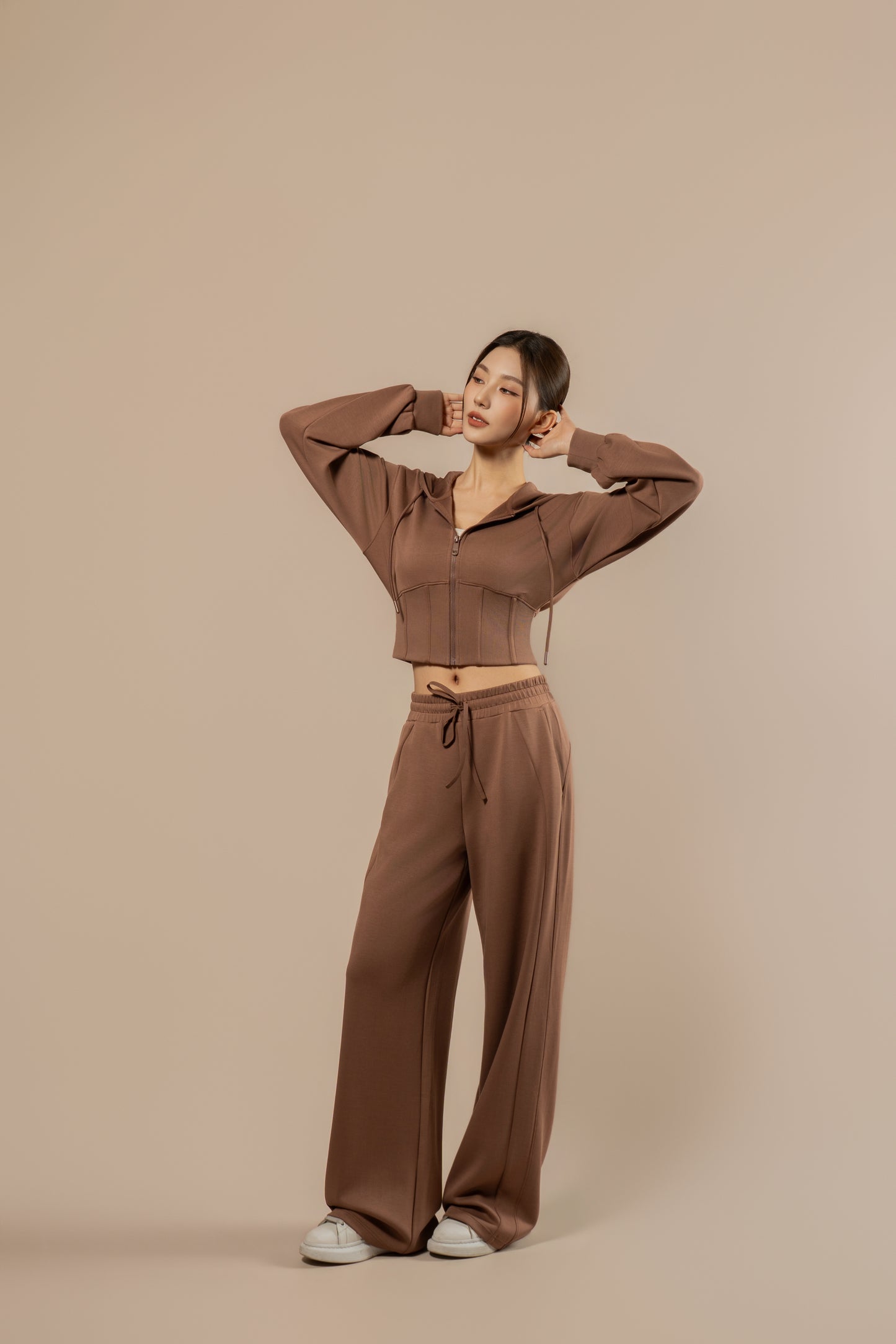 DY 雲朵棉連帽魚骨修腰外套