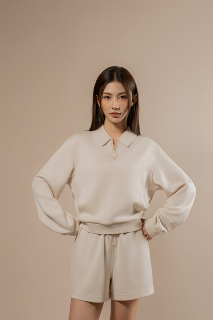 DY 雲朵棉POLO半拉鏈衛衣