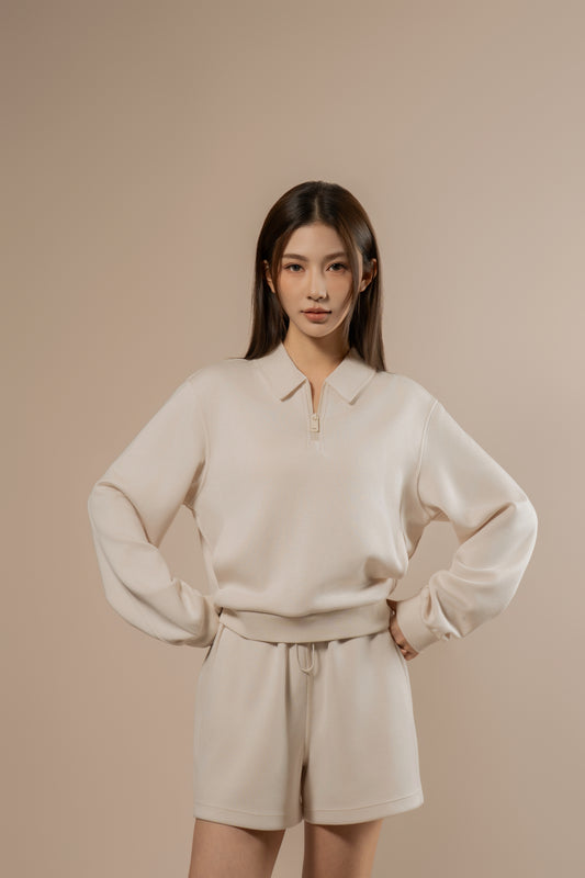 DY 雲朵棉POLO半拉鏈衛衣