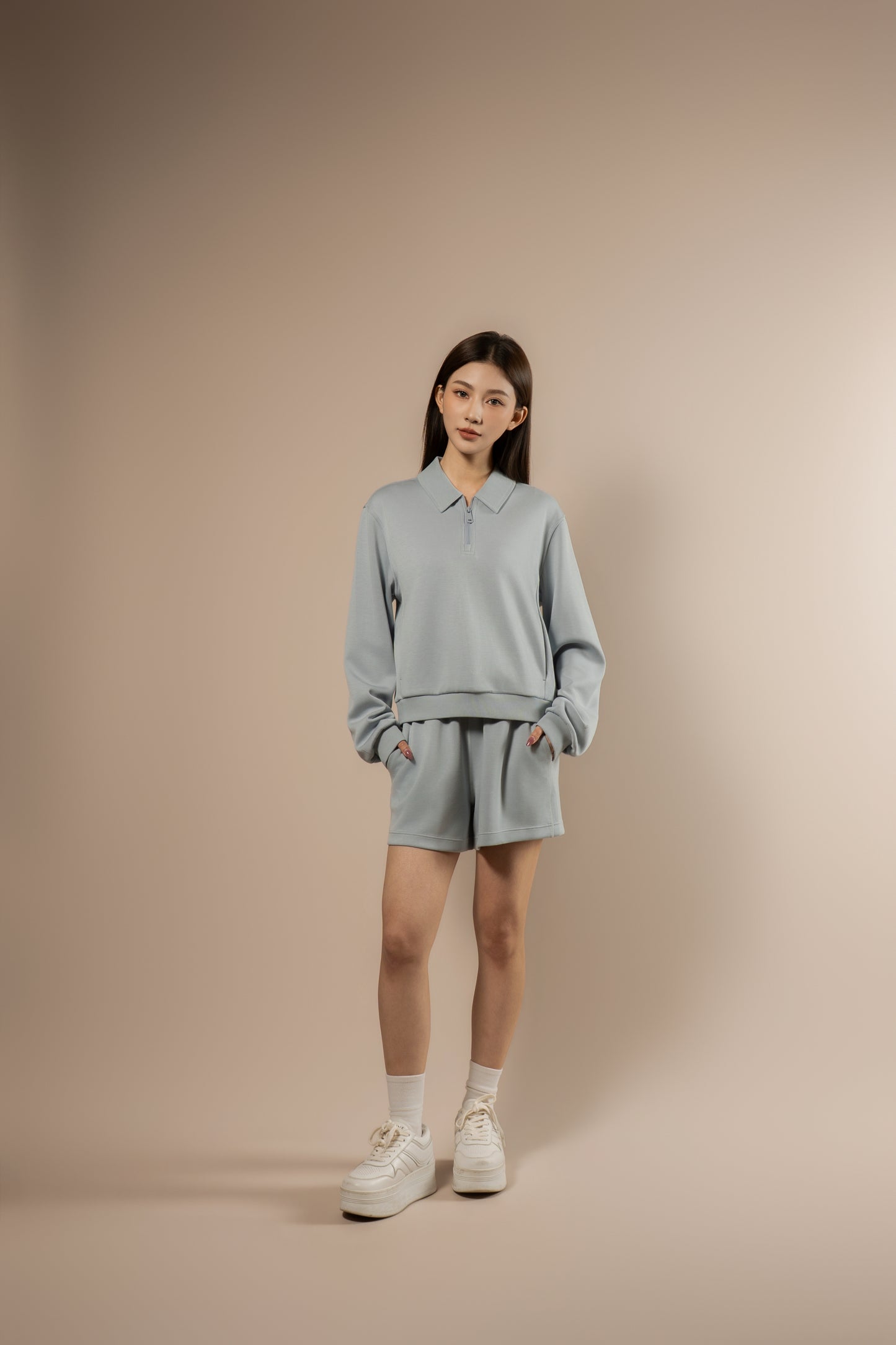 DY 雲朵棉POLO半拉鏈衛衣