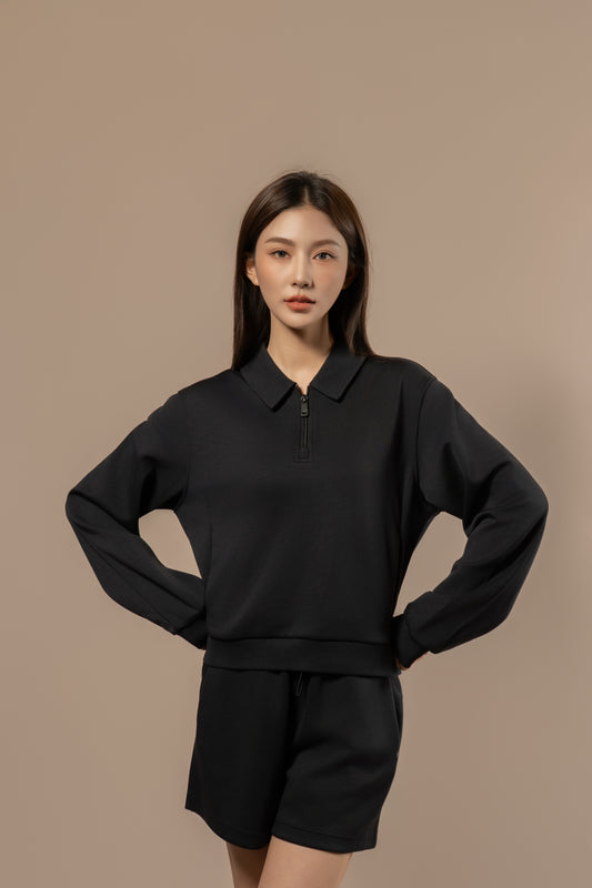 DY 雲朵棉POLO半拉鏈衛衣