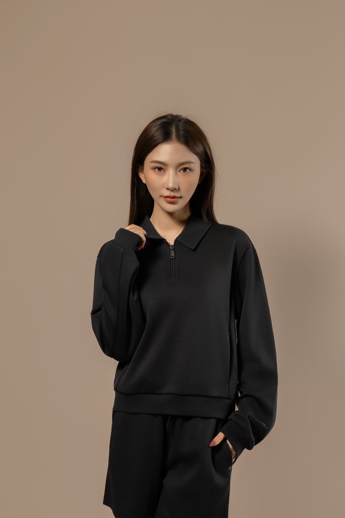 DY 雲朵棉POLO半拉鏈衛衣