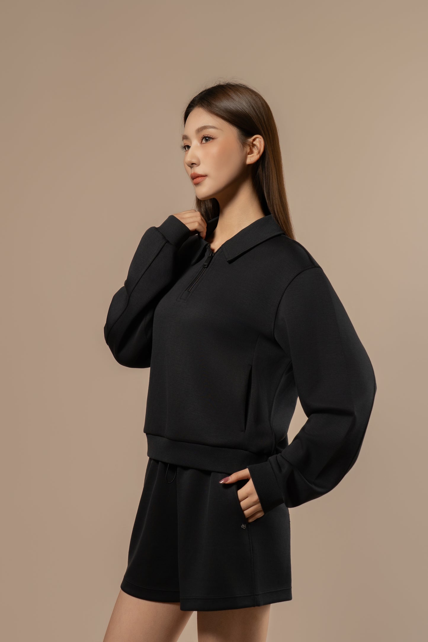 DY 雲朵棉POLO半拉鏈衛衣