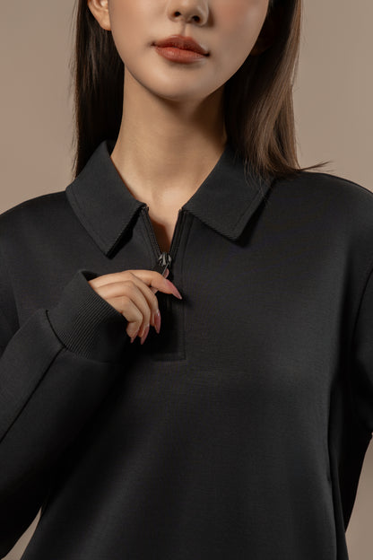 DY 雲朵棉POLO半拉鏈衛衣