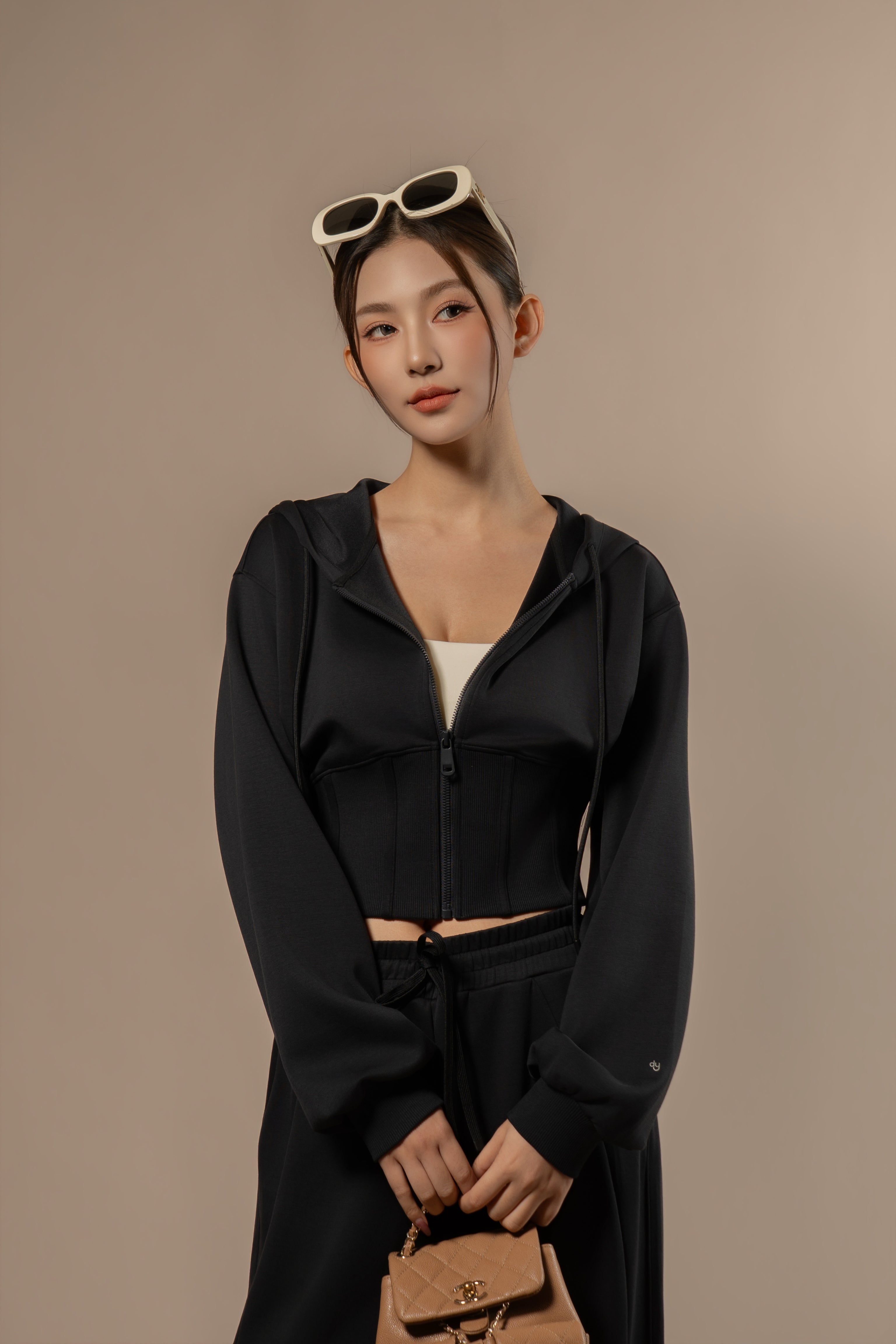 DY 雲朵棉連帽魚骨修腰外套