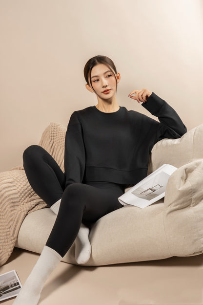 DY 雲朵棉寬鬆短款開叉衛衣