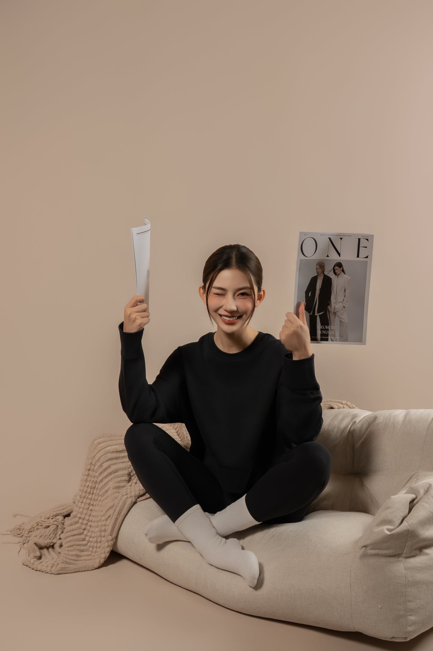 DY 雲朵棉寬鬆短款開叉衛衣