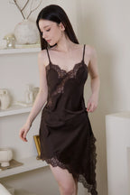 DCMR 法式天絲蕾絲拼接連身裙