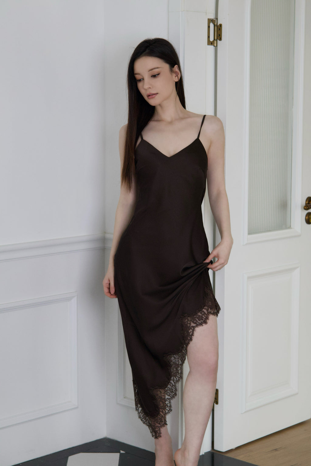 DCMR法式天絲蕾絲長裙